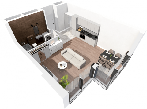Plan 1 pok. 37m²