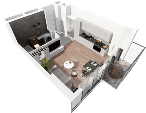 Plan 1 pok. 30m²
