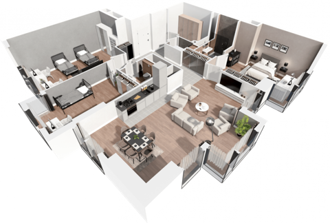 Plan 4 pok. 117m²