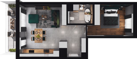 Plan 2 pok. 50m²