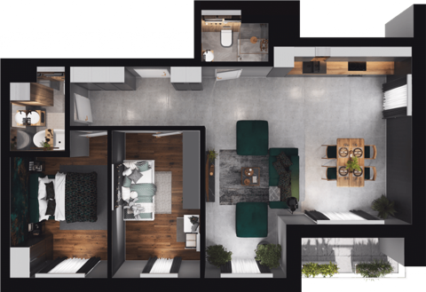 Plan 3 pok. 71m²