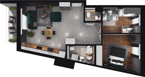 Plan 3 pok. 63m²