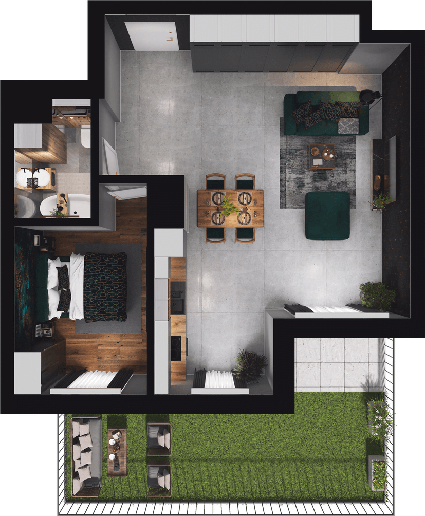 Plan 2 pok. 55m²