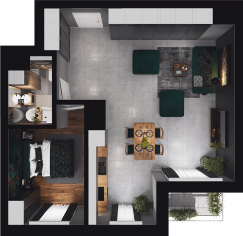 Plan 2 pok. 56m²