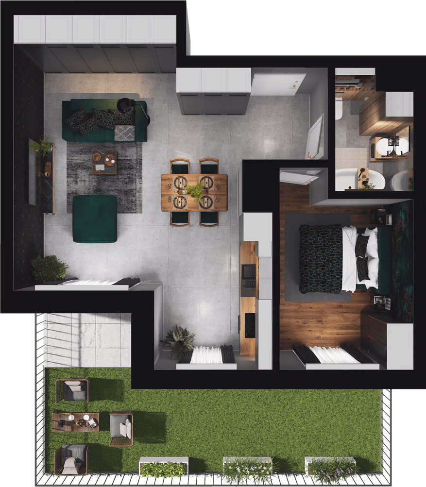 Plan 2 pok. 48m²