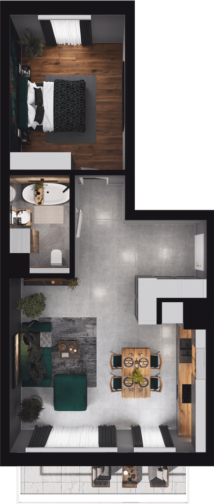 Plan 2 pok. 54m²