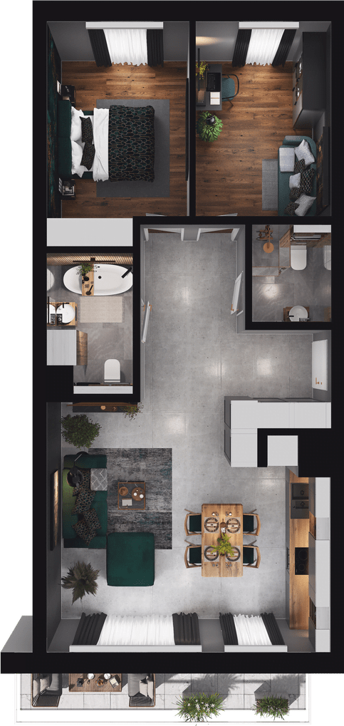 Plan 3 pok. 66m²