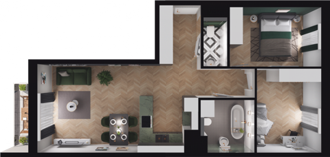 Plan 3 pok. 61m²