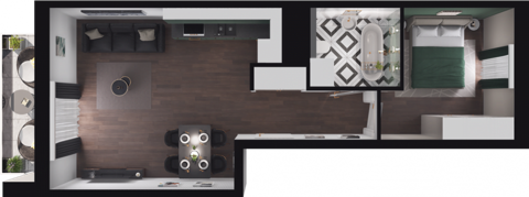 Plan 2 pok. 43m²