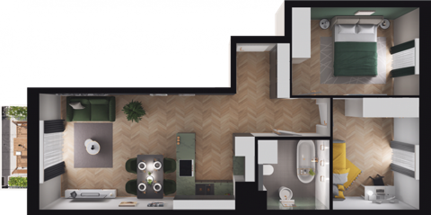 Plan 3 pok. 58m²