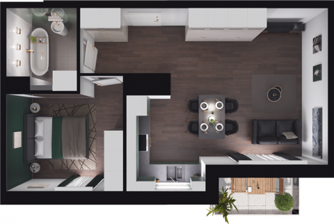 Plan 2 pok. 47m²