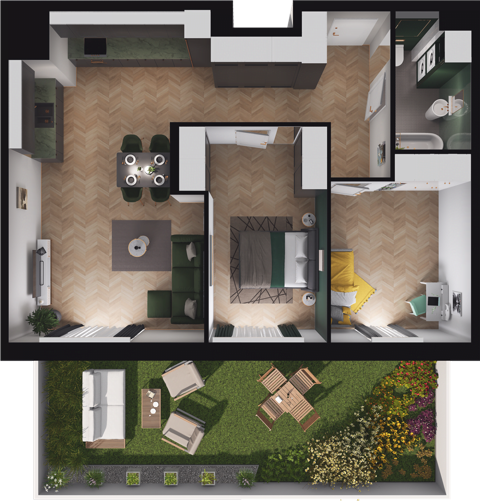 Plan 3 pok. 73m²