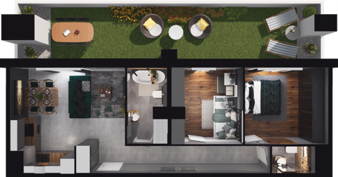 Plan 3 pok. 63m²