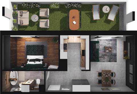 Plan 2 pok. 50m²