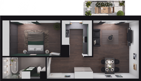 Plan 2 pok. 50m²