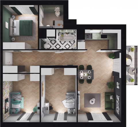 Plan 4 pok. 79m²