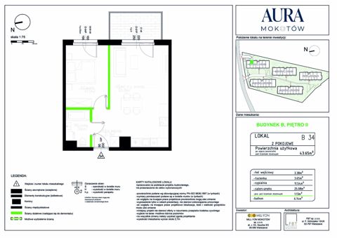 Plan 2 pok. 44m²