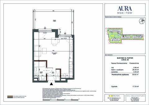 Plan 1 pok. 34m²