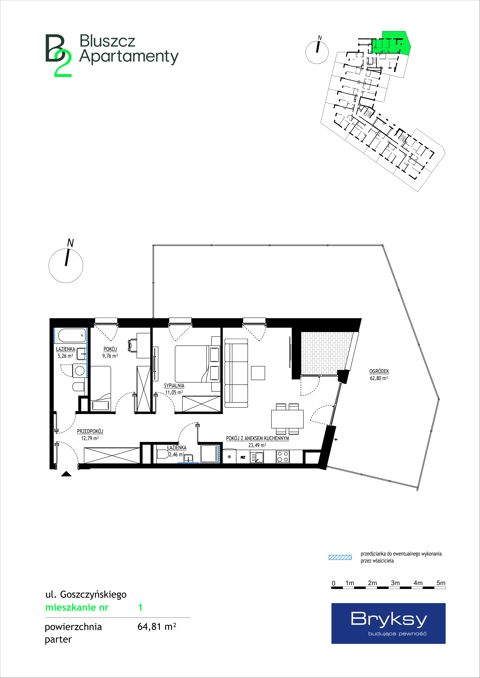 Plan 3 pok. 65m²