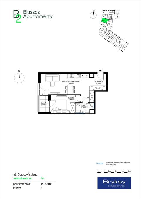 Plan 2 pok. 46m²