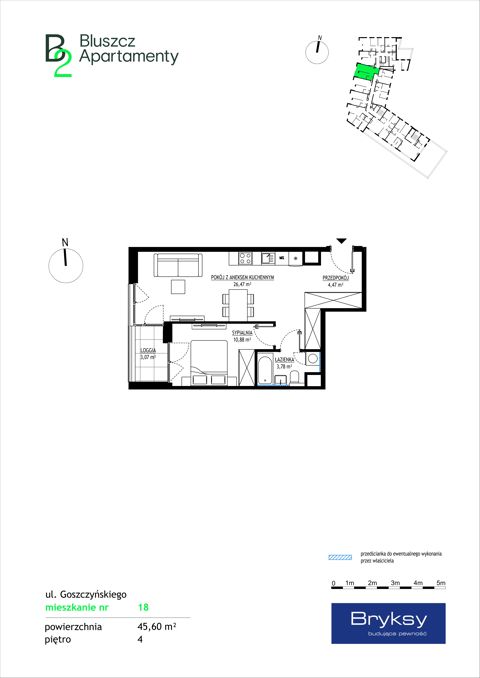 Plan 2 pok. 46m²