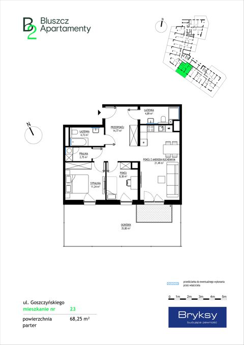 Plan 3 pok. 68m²