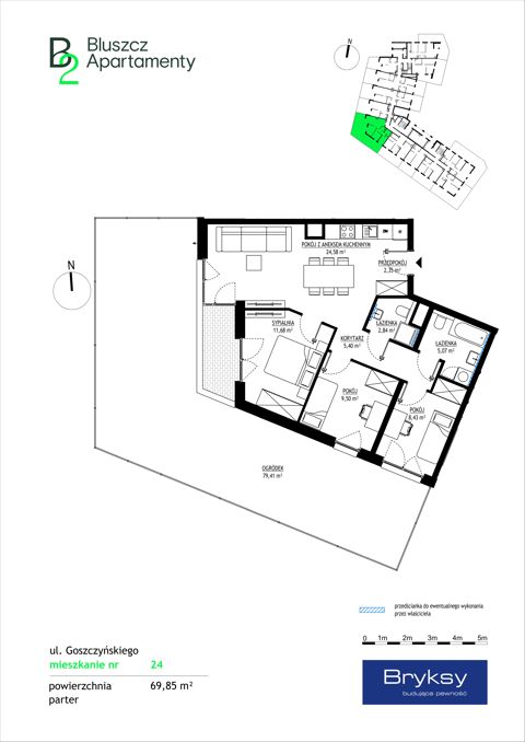 Plan 4 pok. 70m²