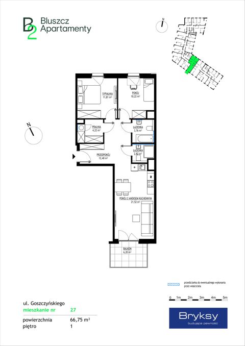 Plan 3 pok. 67m²