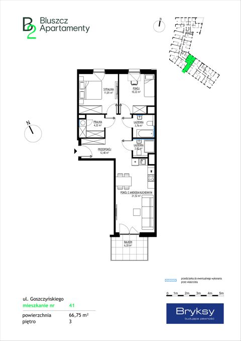 Plan 3 pok. 67m²