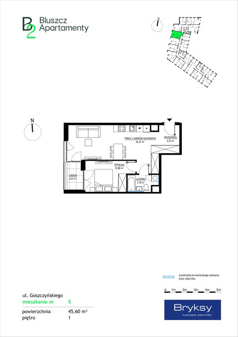 Plan 2 pok. 46m²