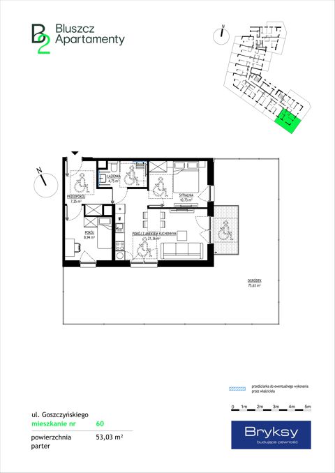 Plan 3 pok. 53m²
