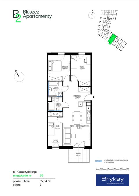 Plan 4 pok. 85m²