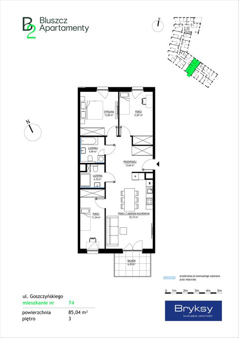 Plan 4 pok. 85m²