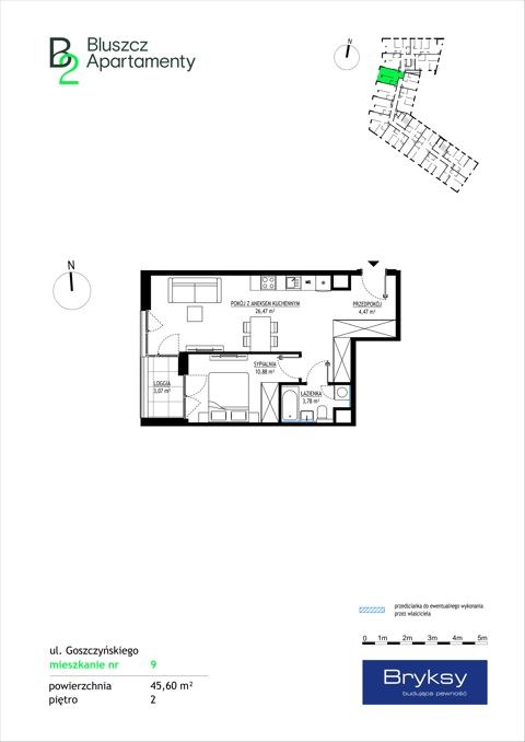 Plan 2 pok. 46m²