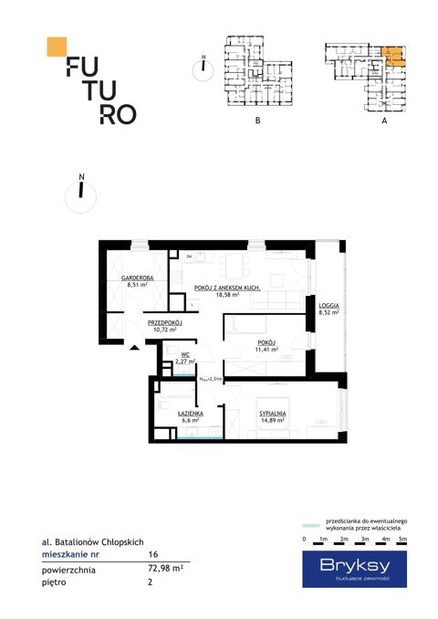 Plan 3 pok. 73m²