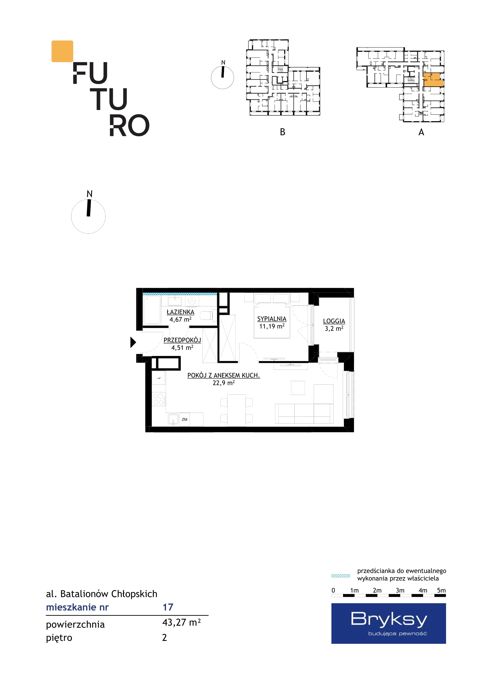Plan 2 pok. 43m²