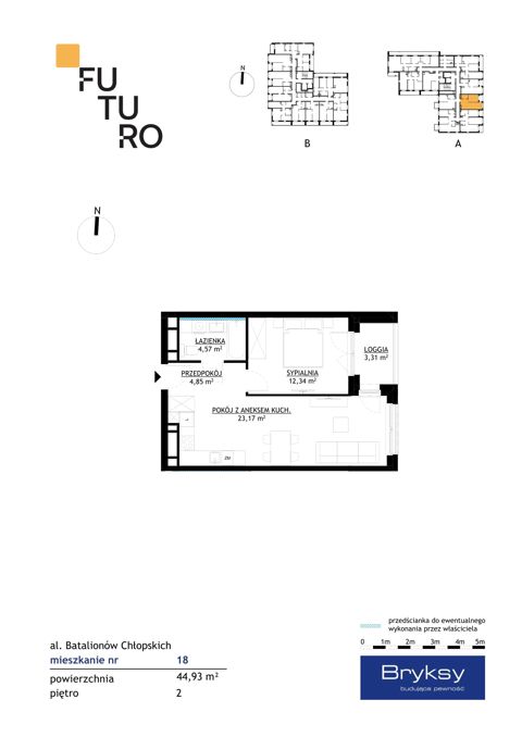 Plan 2 pok. 45m²