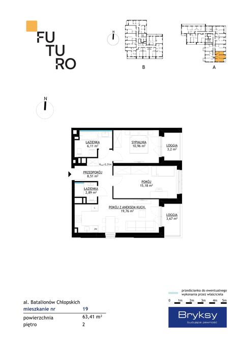 Plan 3 pok. 63m²