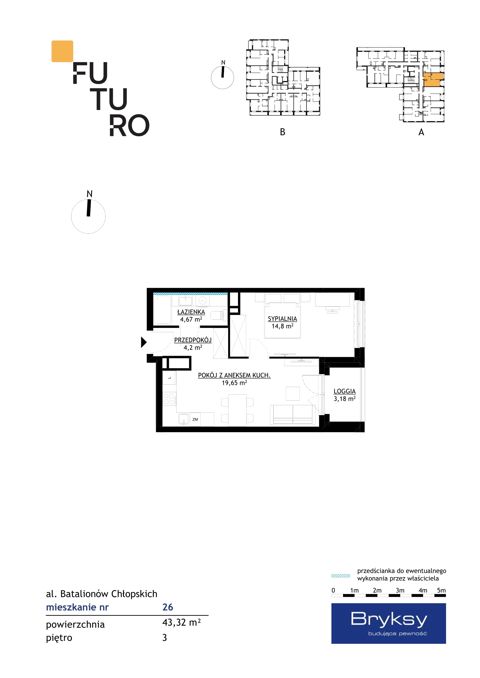 Plan 2 pok. 43m²