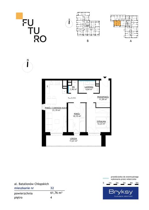 Plan 3 pok. 62m²