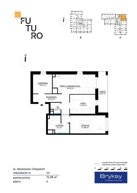 Plan 3 pok. 73m²