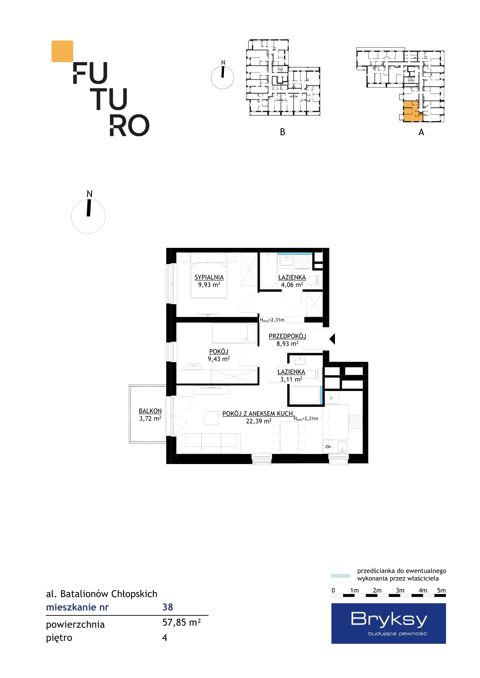 Plan 3 pok. 58m²