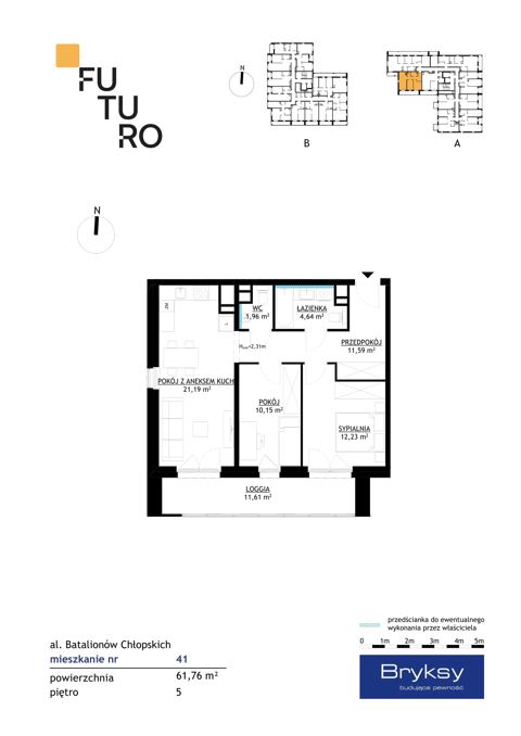 Plan 3 pok. 62m²
