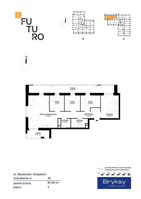 Plan 5 pok. 87m²