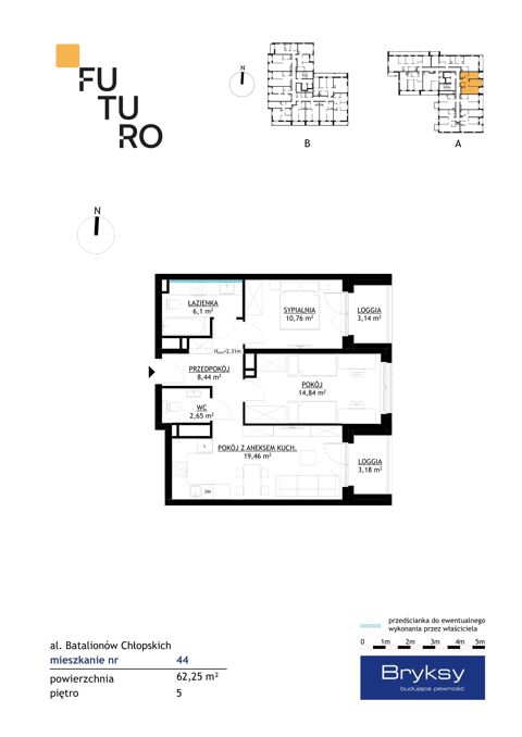 Plan 3 pok. 62m²