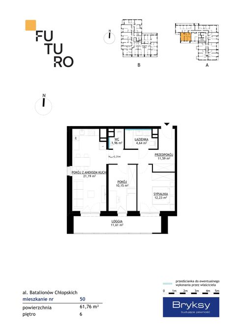 Plan 3 pok. 62m²
