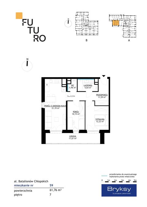 Plan 3 pok. 62m²