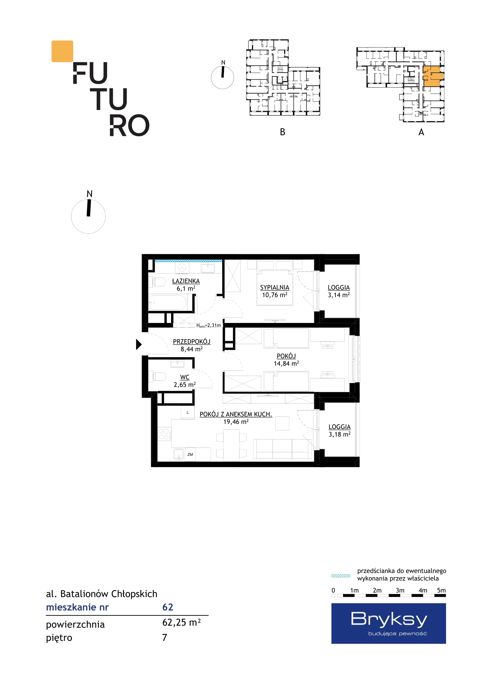 Plan 3 pok. 62m²