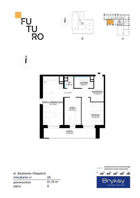 Plan 3 pok. 62m²