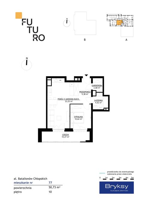 Plan 2 pok. 51m²